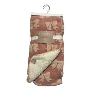 Chick Pea Baby Girl Soft Sherpa Back Blanket Pink 30"x40" NEW
